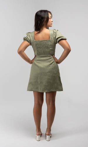 OLIVIA SAGE LINEN MINI DRESS