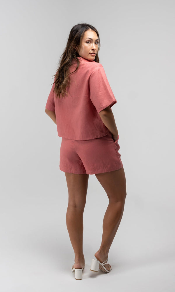 PALOMA PINK LINEN SHIRT