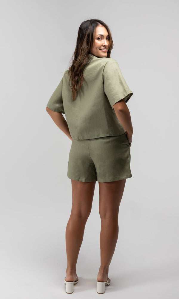 PALOMA SAGE LINEN SHIRT