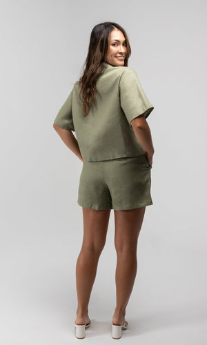 PALOMA SAGE LINEN SHIRT