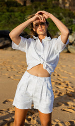 DYLAN WHITE LINEN SHORT