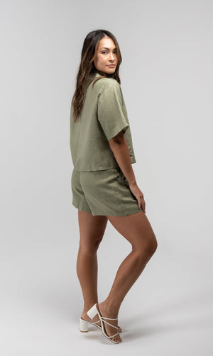 PALOMA SAGE LINEN SHIRT