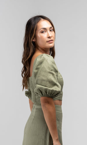 OLIVIA SAGE LINEN TOP