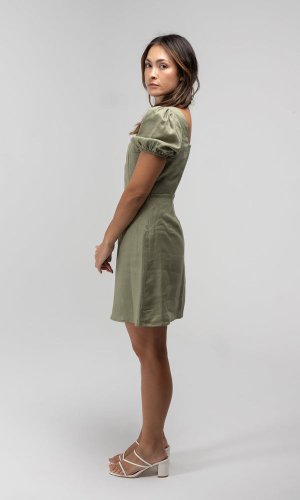 OLIVIA SAGE LINEN MINI DRESS