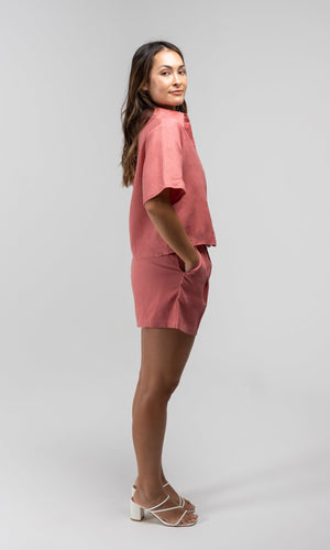 PALOMA PINK LINEN SHIRT