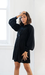 CLEO BLACK BALLOON SLEEVE DRESS - Dresses