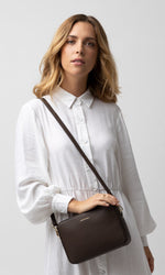 LANIE DARK BROWN CROSSBODY BAG - Bags